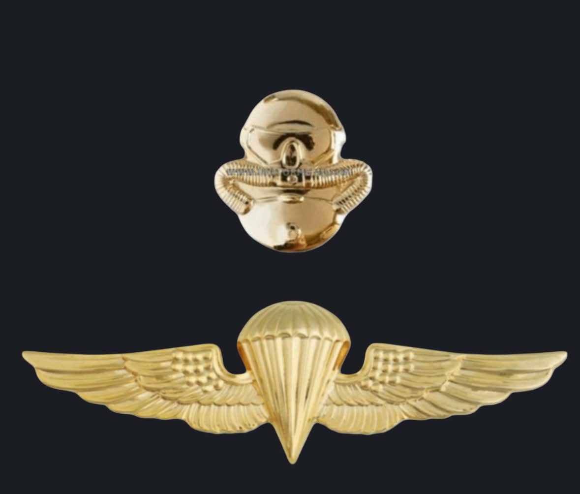 Airborne, dive, combatant diver, and free-fall qualification badges
